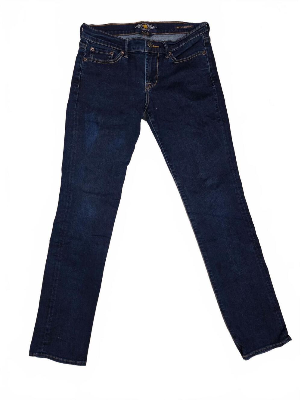 Lucky Brand Sweet 'N Straight Dark Wash Stretch Denim Jeans Womens Size 4 27
